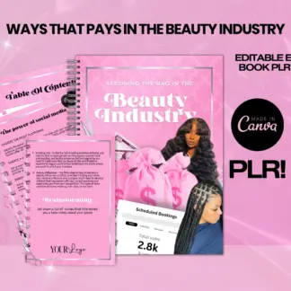 E- Book Cover Template,Pink D.I.Y Digital Book,Cash Flowing Clientele E-Book