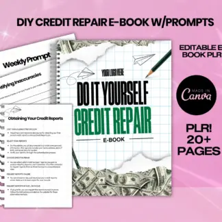 DIY CREDIT Repair E- Book Template,D.I.Y Digital Book,Side Hustle E-Book