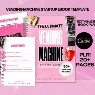 Ebook cover planner, vendor list ebook, business startup ebook template