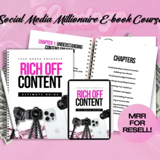 Rich Off Content E-BOOK COURSE Template, Grow your content