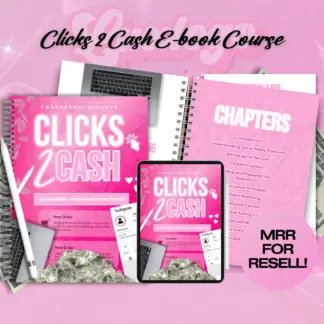 Digital Course MRR Classes Clicks 2 Cash Ebook Guides D.I.Y Digital Book